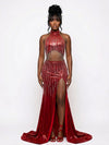 Lady in Red Gown