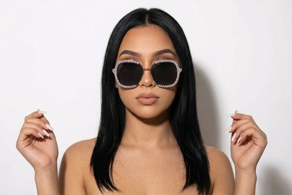 Sugar BB Crystal Sunnies | AB Crystal Luxury Sunglasses