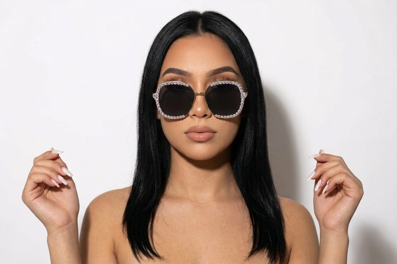 Sugar BB Crystal Sunnies | AB Crystal Luxury Sunglasses