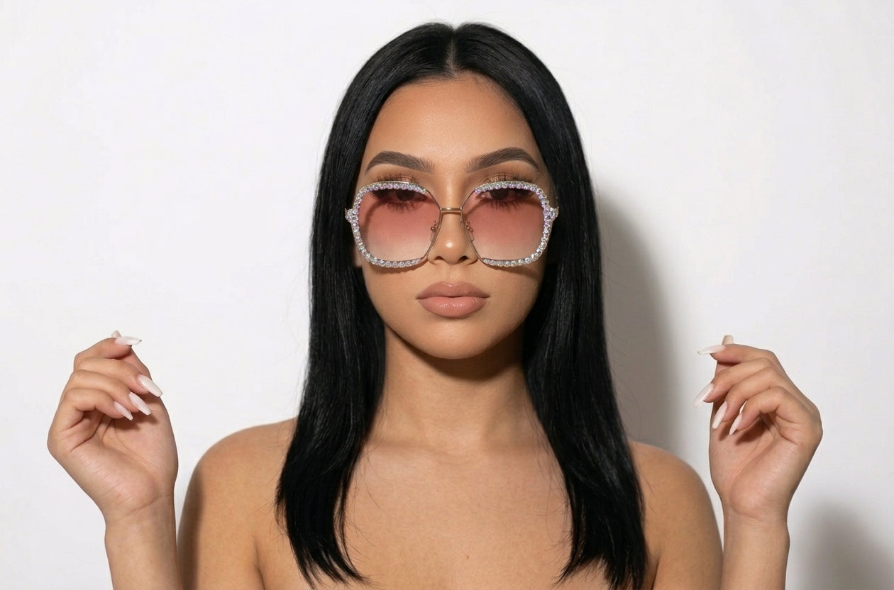 Sugar BB Crystal Sunnies | AB Crystal Luxury Sunglasses
