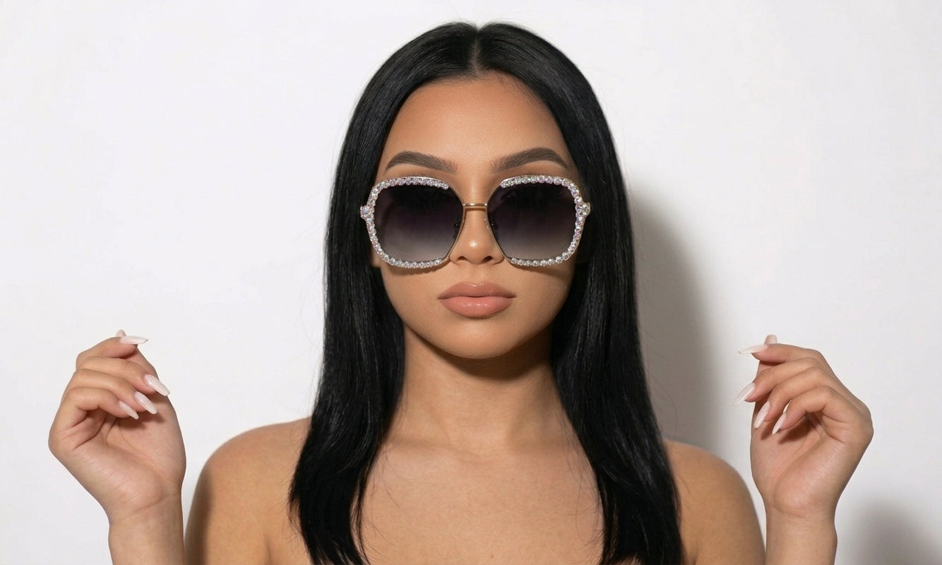 Sugar BB Crystal Sunnies | AB Crystal Luxury Sunglasses