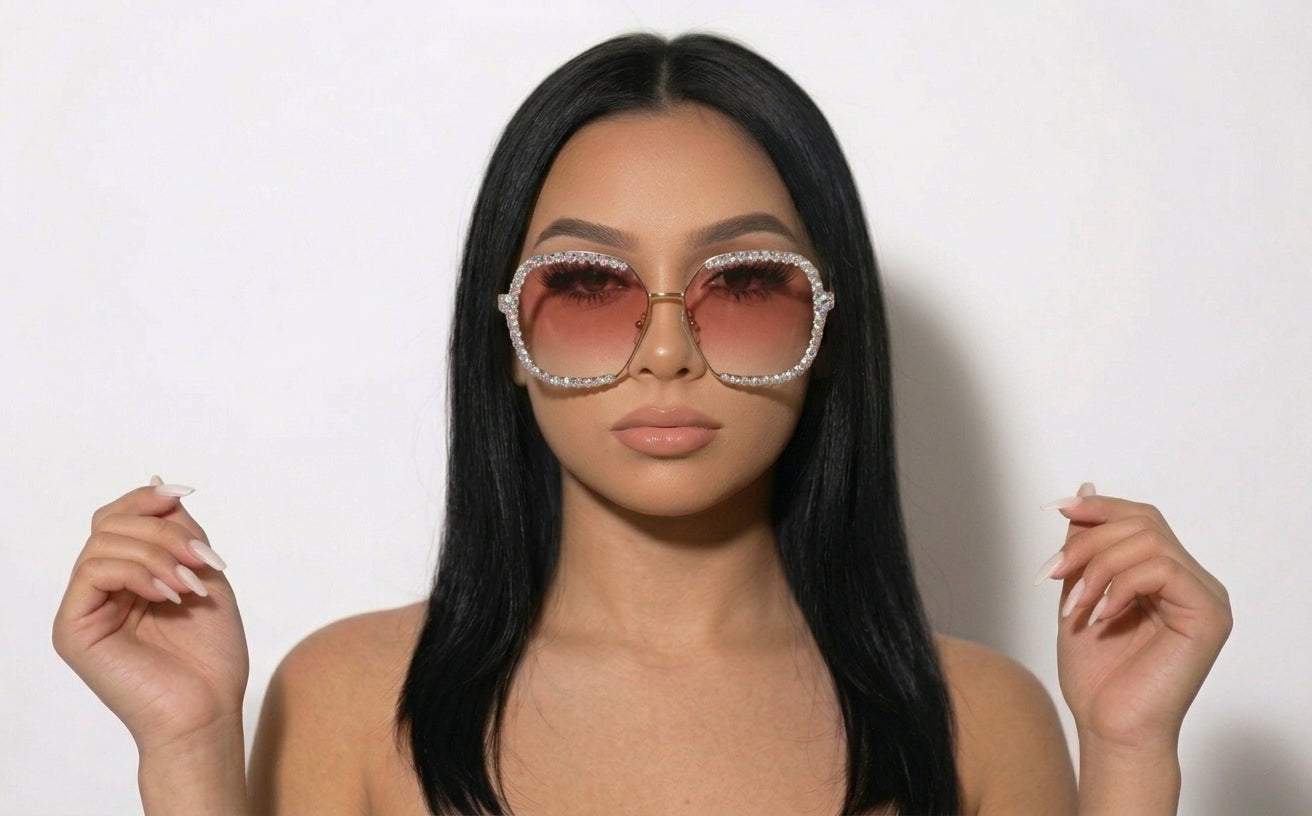 Sugar BB Crystal Sunnies | AB Crystal Luxury Sunglasses